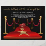 Red Carpet Themed Party with Faux Gold Foil Flyer<br><div class="desc">The perfect invitation for your regal event in a full page format.</div>