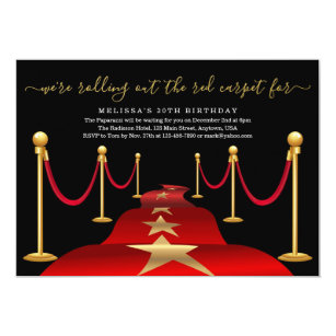 red carpet invitations zazzle red party invitations