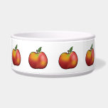 Red Cartoon Apple Fruit Illustrations Bowl<br><div class="desc">Destei's cartoon illustration of a red apple fruit that has a green leaf on it.</div>