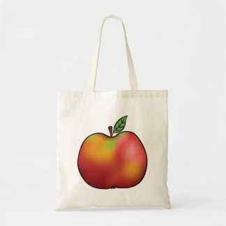 Red Cartoon Apple Fruit Tote Bag