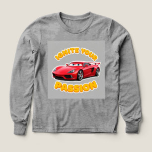 Red Cartoon Car Tri-Blend Shirts