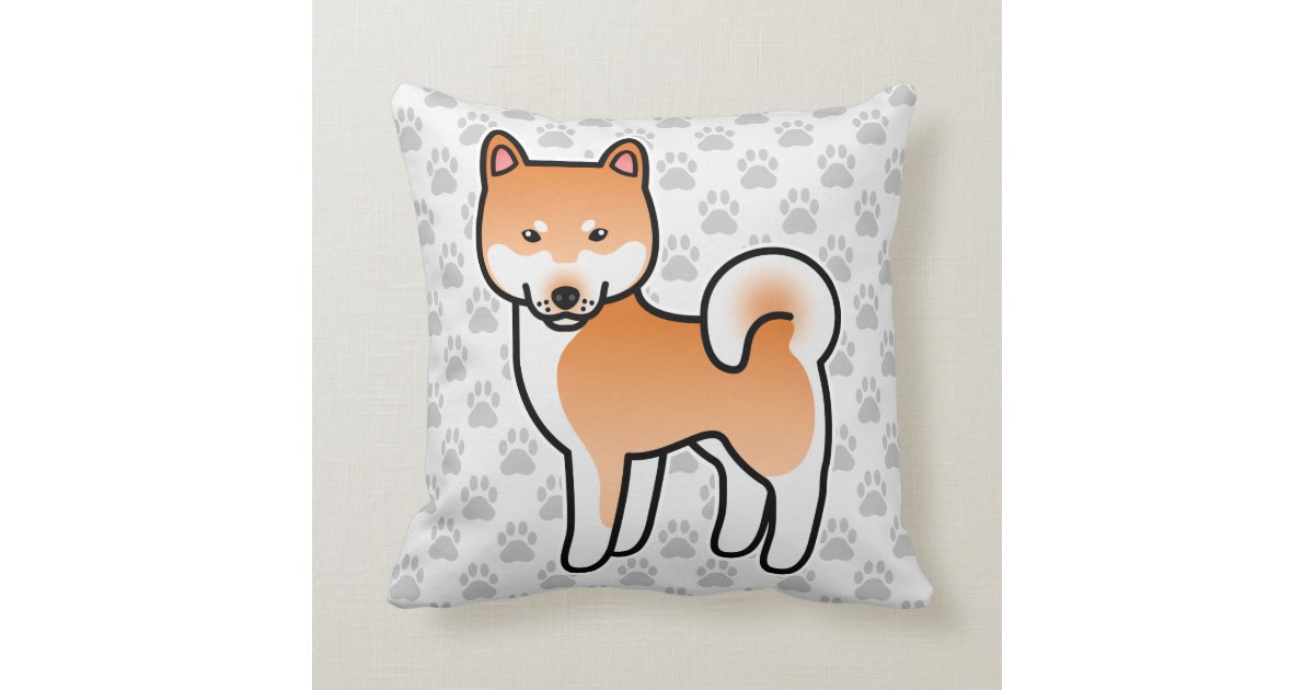 shiba inu throw pillow