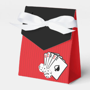 Red Casino Poker Party Favor Boxes