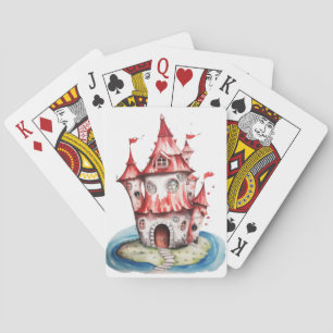 Red Castle Poker Cards