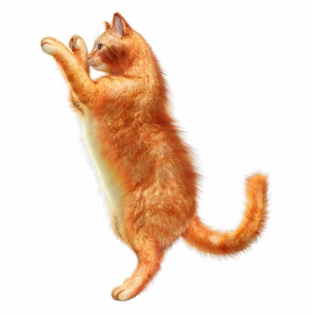 Red Cat Acrylic Silhouette Cutout (Front)