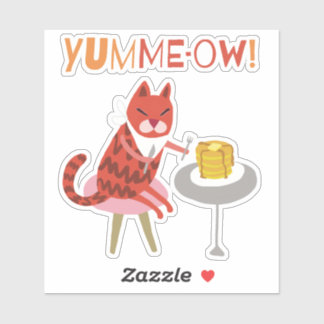 Red Cat and Pancakes / Sticker
