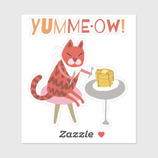 Red Cat and Pancakes / Sticker (Sheet)