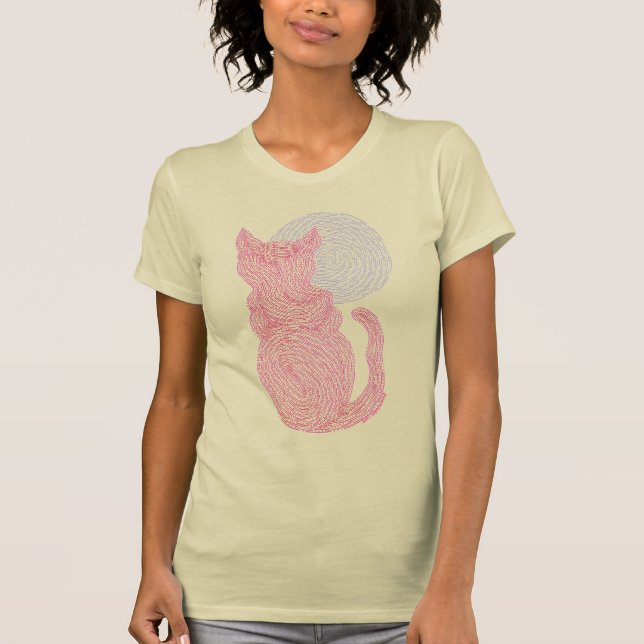 Red Cat And The Moon Tee (Front)
