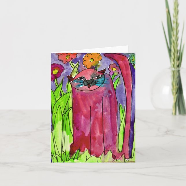 Red Cat • Bianca Saad, Age 8  - card (Front)