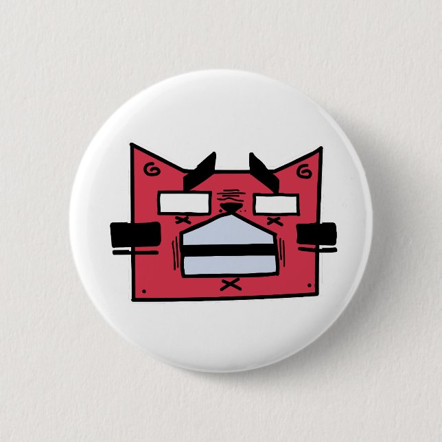 Red Cat Button (Front)