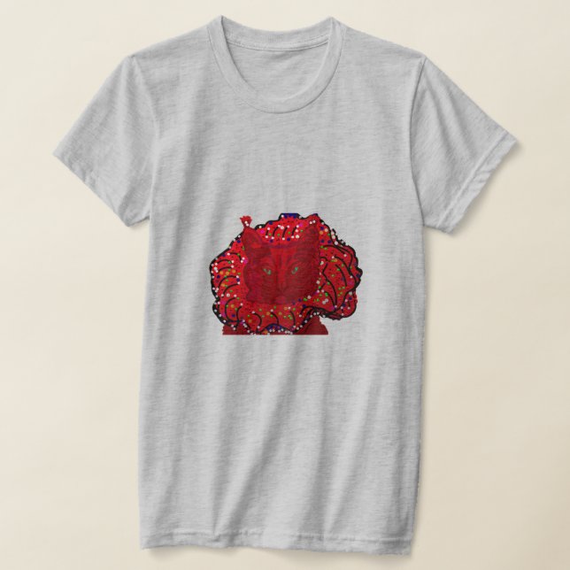 Red Cat Humor T-Shirt (Laydown)