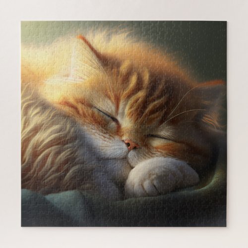 Red cat sleeping Puzzle