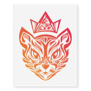 Red cat temporary tattoos