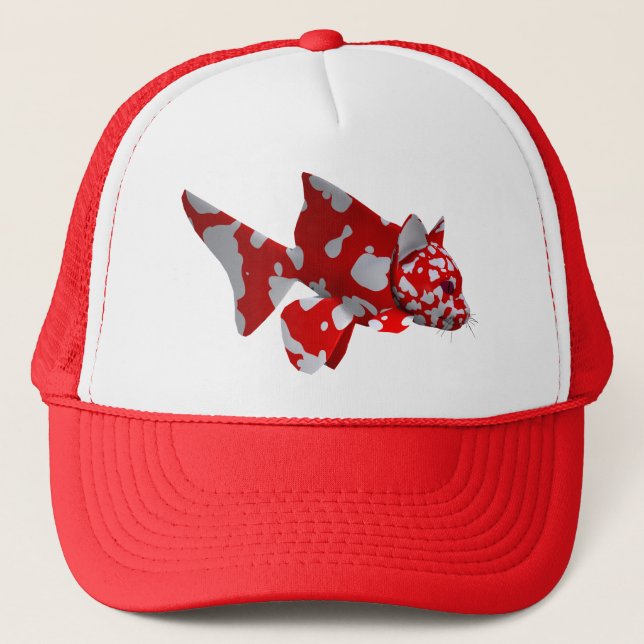 Red Catfish Trucker Hat (Front)
