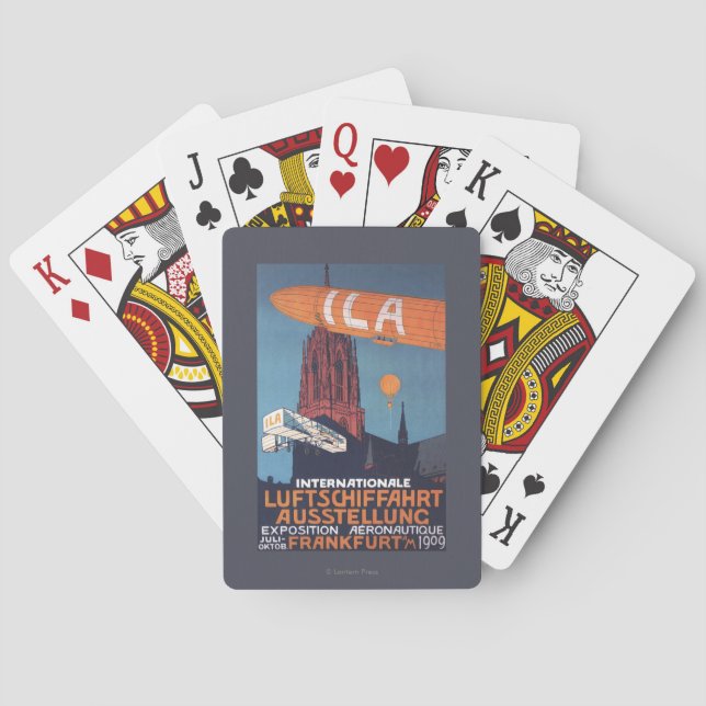 Red Cathedral - 1st Aeronautical Exposition Poker Cards (Back)