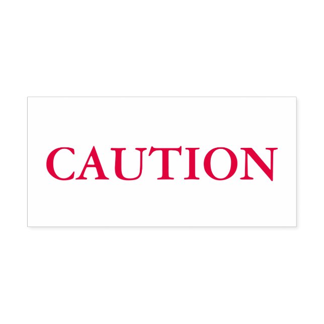 Red Caution Self-inking Stamp (Design)