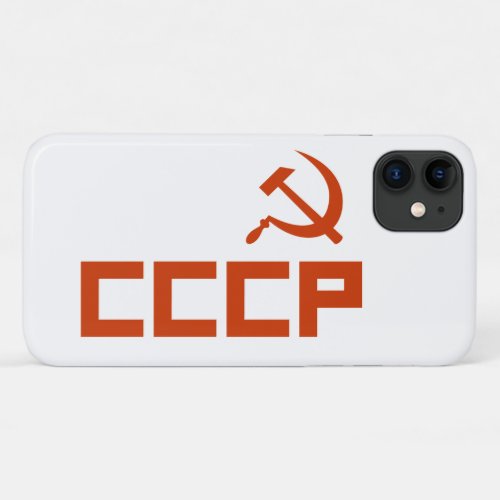 Red CCCP Hammer and Sickle iPhone 11 Case