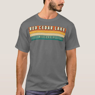 Red Cedar Lake Boating Fishing Vintage T-Shirt