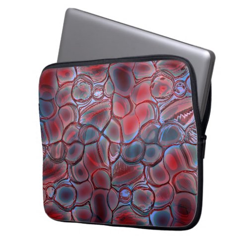 Red cell tissue with soft light flare or inflated  laptop sleeve