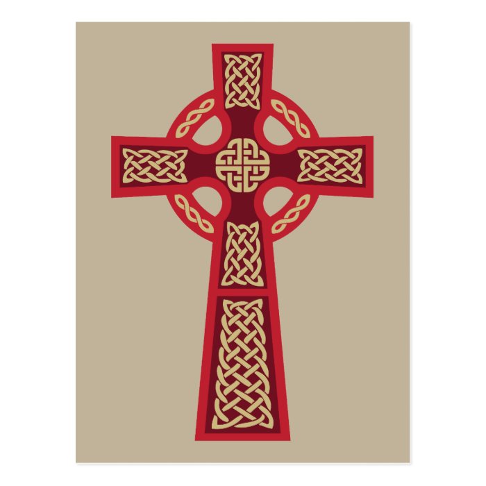 Red Celtic Cross Postcards