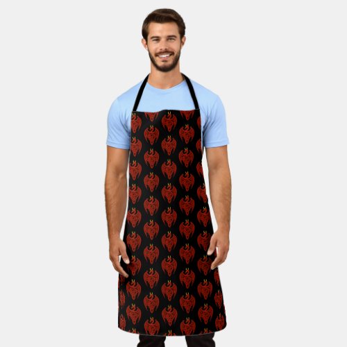 Red Celtic Dragon Apron