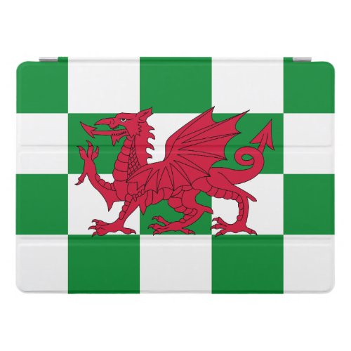 Red Celtic Dragon Flag Chequered Mystical Creature iPad Pro Cover