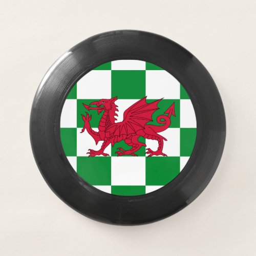 Red Celtic Dragon Flag Chequered Mystical Creature Wham_O Frisbee