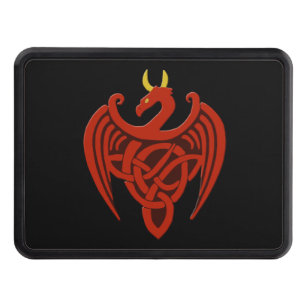 Red Celtic Dragon Hitch Cover