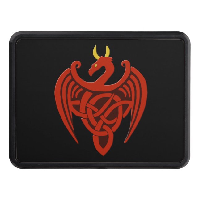 Red Celtic Dragon Hitch Cover (Front)