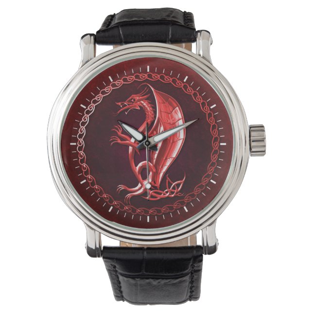 Red Celtic Dragon Watch (Front)