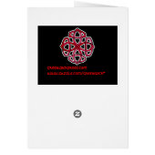 Red Celtic Knotwork Circle Cards (Back)