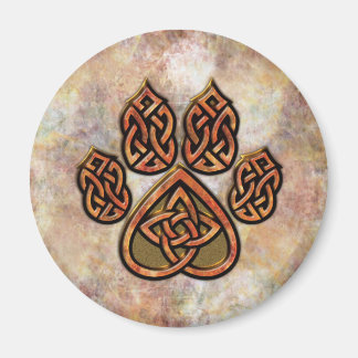Red Celtic Pawprint Magnet