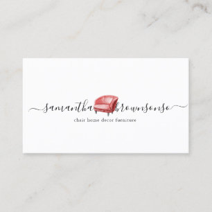 Red Chair Furniture Sofa Business Card