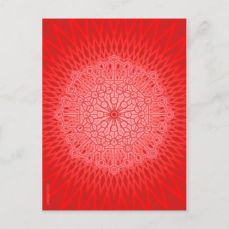 Red Chakra Mandala Sacred Geometry Postcard