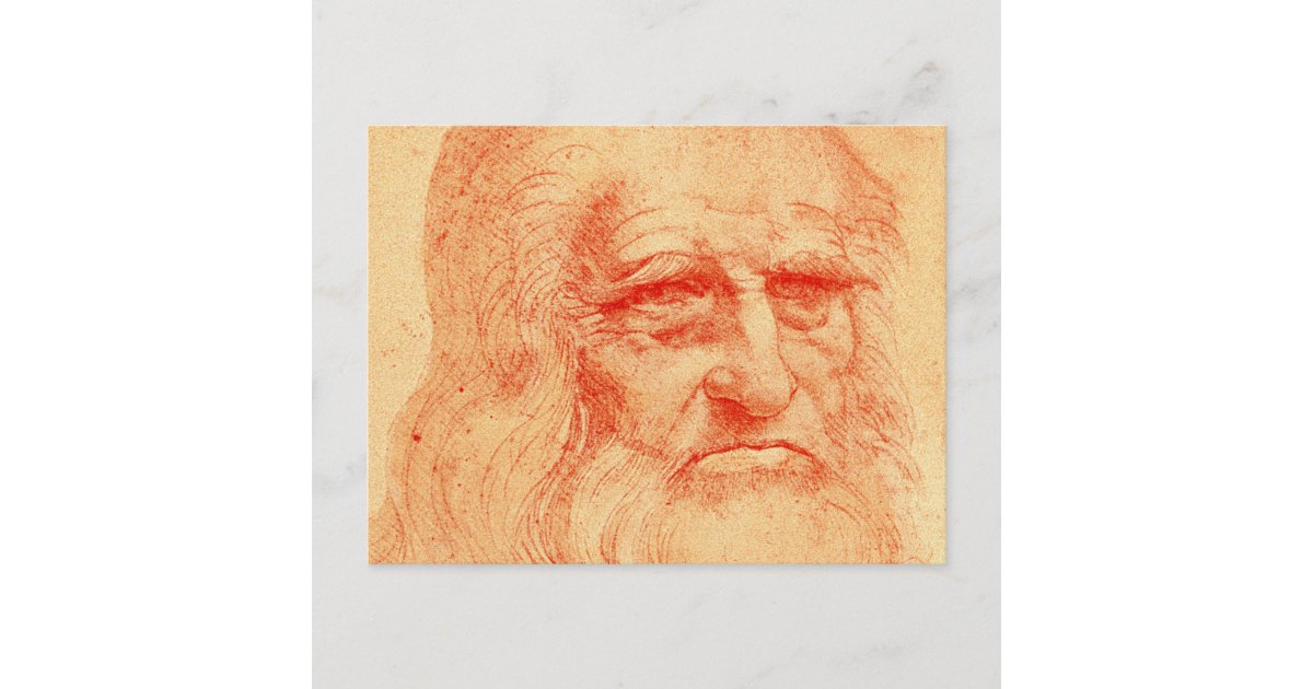 chalk self of Leonardo da Postcard |