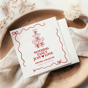 Red Champagne Tower Nothing Fancy Just Love Napkins