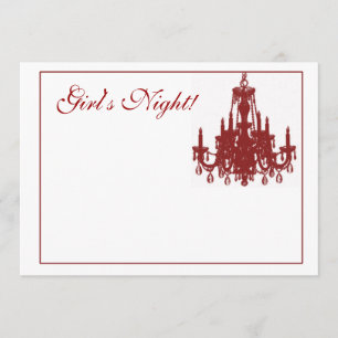 Red Chandelier Invitation