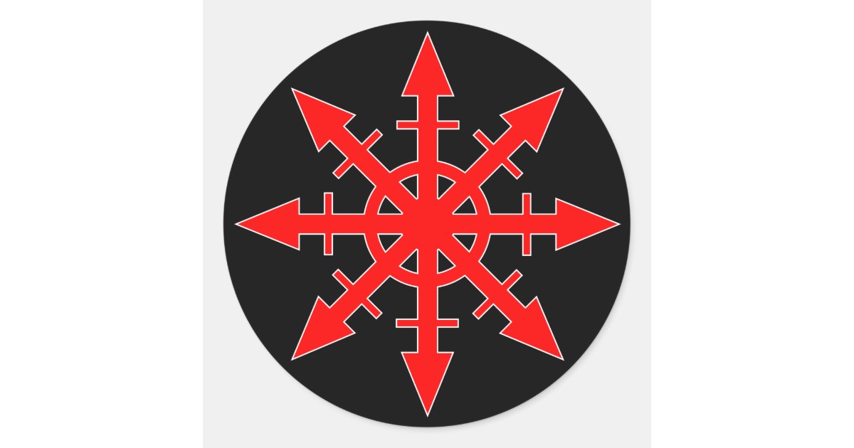 Red Chaos Star Sticker | Zazzle