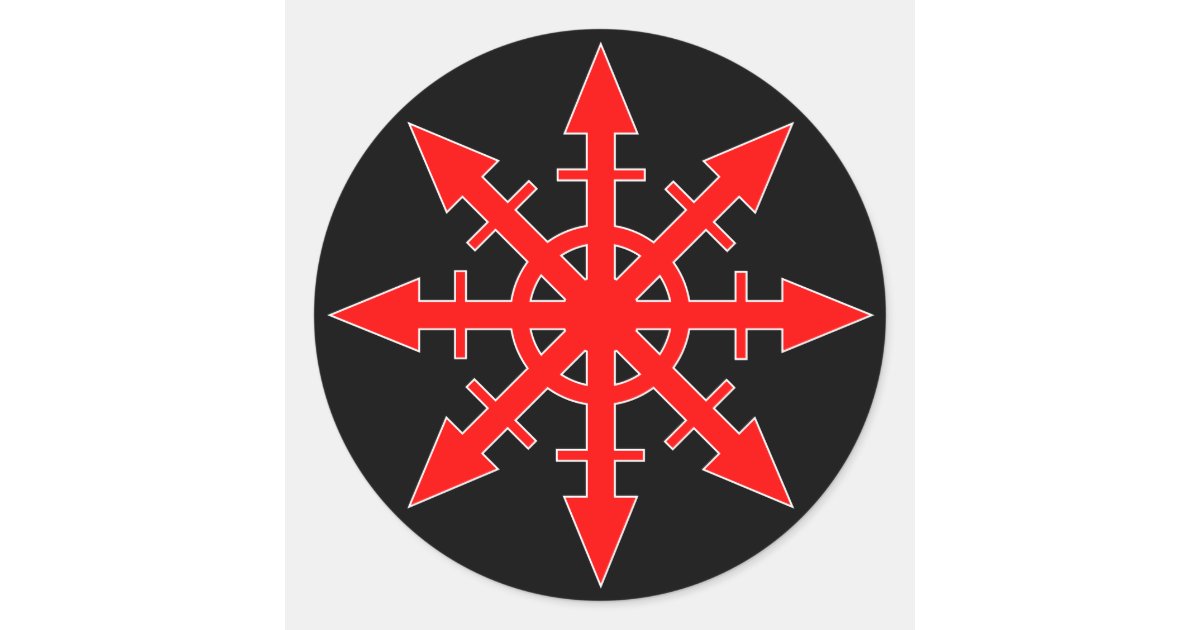 Red Chaos Star Sticker Zazzle Com Red Chaos Star Sticker Zazzle Com