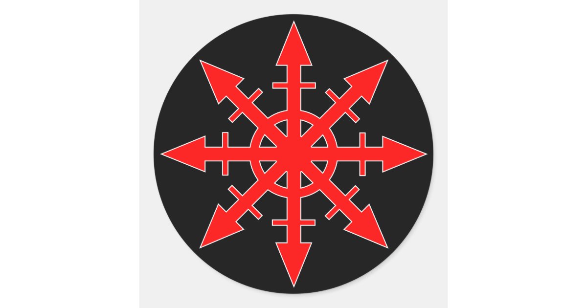 Red Chaos Star Sticker | Zazzle