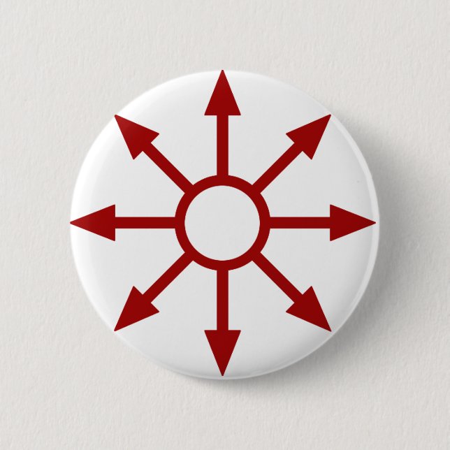 Red Chaote Sigil Button (Front)