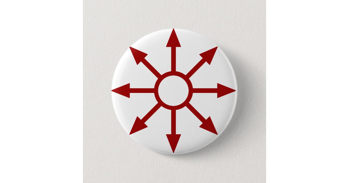 Red Chaote Sigil Button | Zazzle