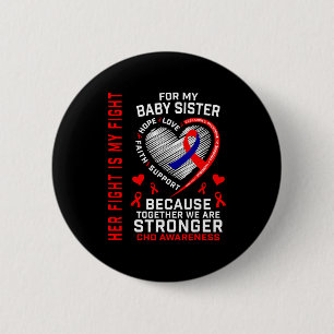 Red Chd Awareness Baby Sister Heart Disease Matchi Button