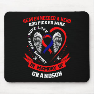 Red Chd Heart Disease Awareness In Memory Of Grand Mouse Pad