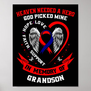 Red Chd Heart Disease Awareness In Memory Of Grand Poster