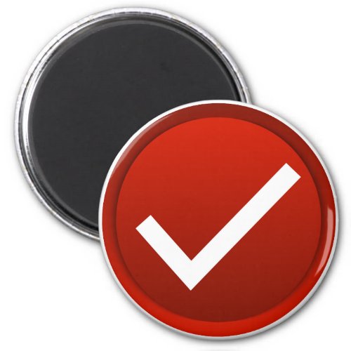 Red Check Mark Symbol Magnet