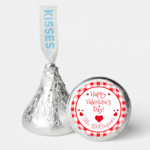 Red Check Red Hearts Valentine's Day Paper Napkin Hershey®'s Kisses®
