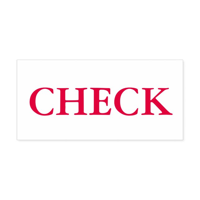Red Check Self-inking Stamp (Design)