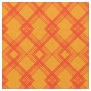 Red check stripes over a bright, orange-yellow fabric