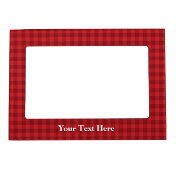 Red Checked Picture Frame by Lilleaf at Zazzle